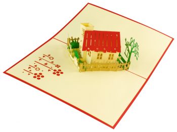 3D Pop-Up-Grußkarte "Haus" - zum Einzug