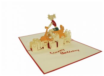 3D Pop-Up-Grußkarte "Vespa"