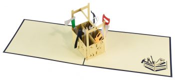 3D Pop-Up-Grußkarte "Werkzeugkiste"