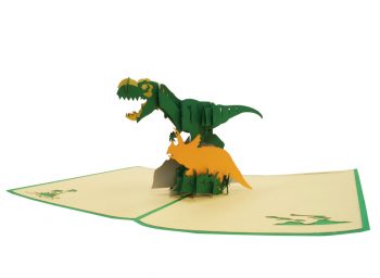 3D Pop-Up Grußkarte "Dinosaurier"