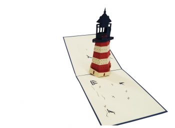 3D Pop-Up Grußkarte "Leuchtturm"
