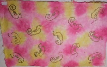 Wachsbogen "Batik", Seepferdchen