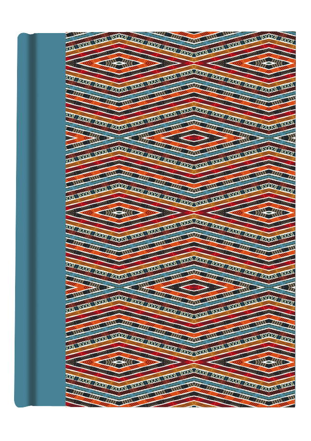 A5 Leinenbuch "Ethno Raute"