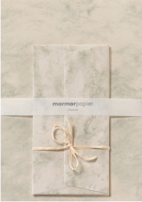 Briefset Marmor 6/6 chamois