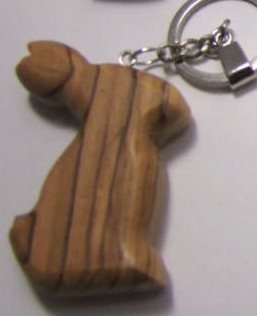 Anhänger "Hase" aus Olivenholz