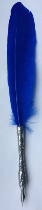 Zinngriff "Schwan", mit Gänsekiel